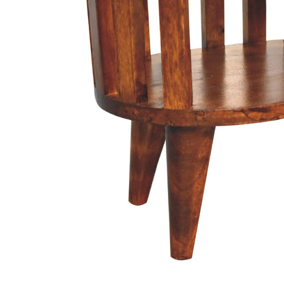 Ariella Double Shelf Chestnut Bedside Table | Nightstand