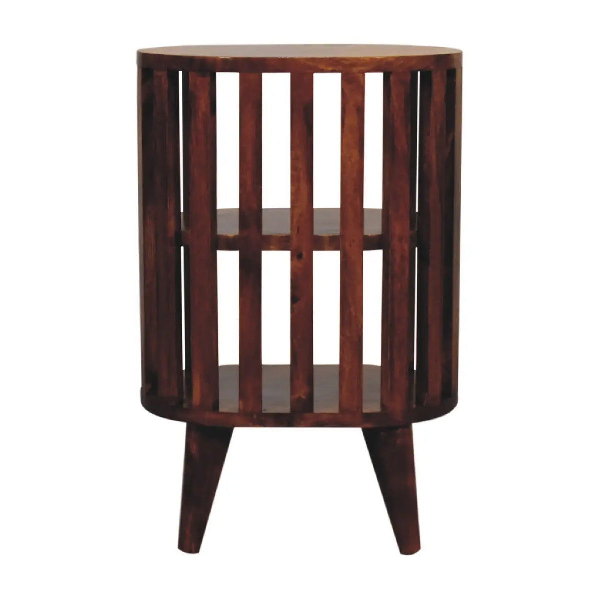 Ariella Double Shelf Chestnut Bedside Table | Nightstand