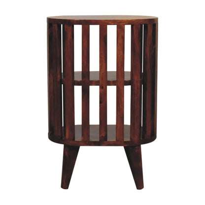 Ariella Double Shelf Chestnut Bedside Table | Nightstand