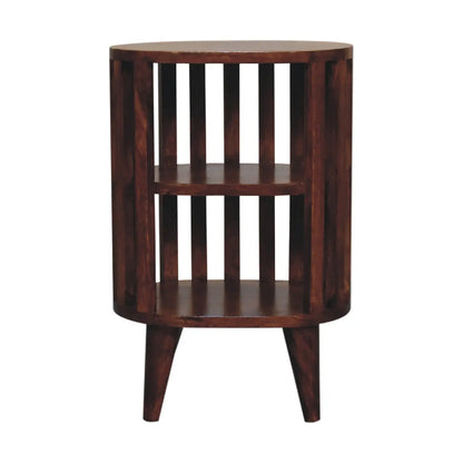 Ariella Double Shelf Chestnut Bedside Table | Nightstand
