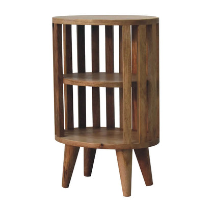 Ariella Double Shelf Oak-ish Bedside Table | Nightstand