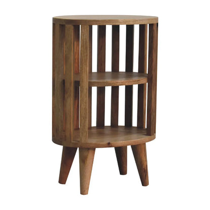 Ariella Double Shelf Oak-ish Bedside Table | Nightstand