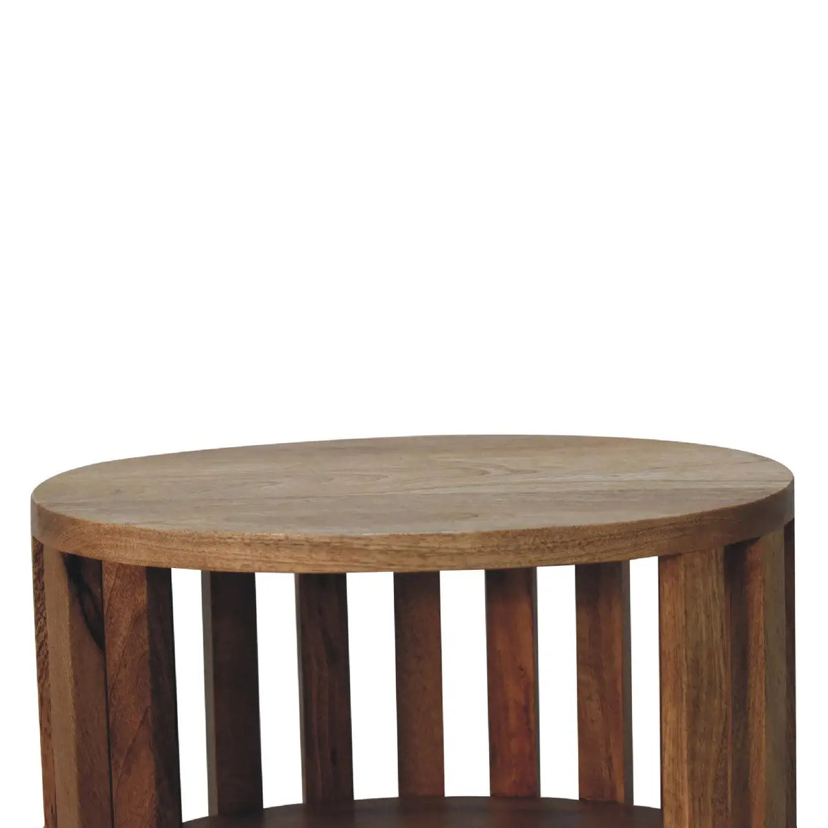 Ariella Double Shelf Oak-ish Bedside Table | Nightstand