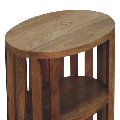 Ariella Double Shelf Oak-ish Bedside Table | Nightstand