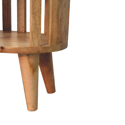 Ariella Double Shelf Oak-ish Bedside Table | Nightstand