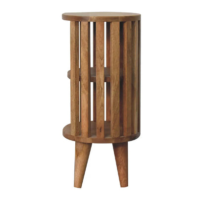 Ariella Double Shelf Oak-ish Bedside Table | Nightstand
