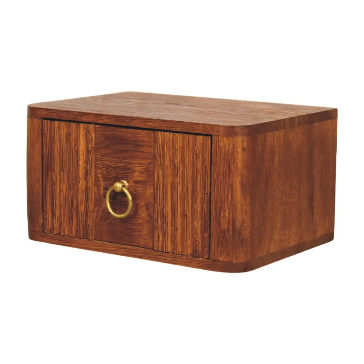 Aurelia Wall Mounted Bedside Table Nightstand Solid Mango Wood Bedroom