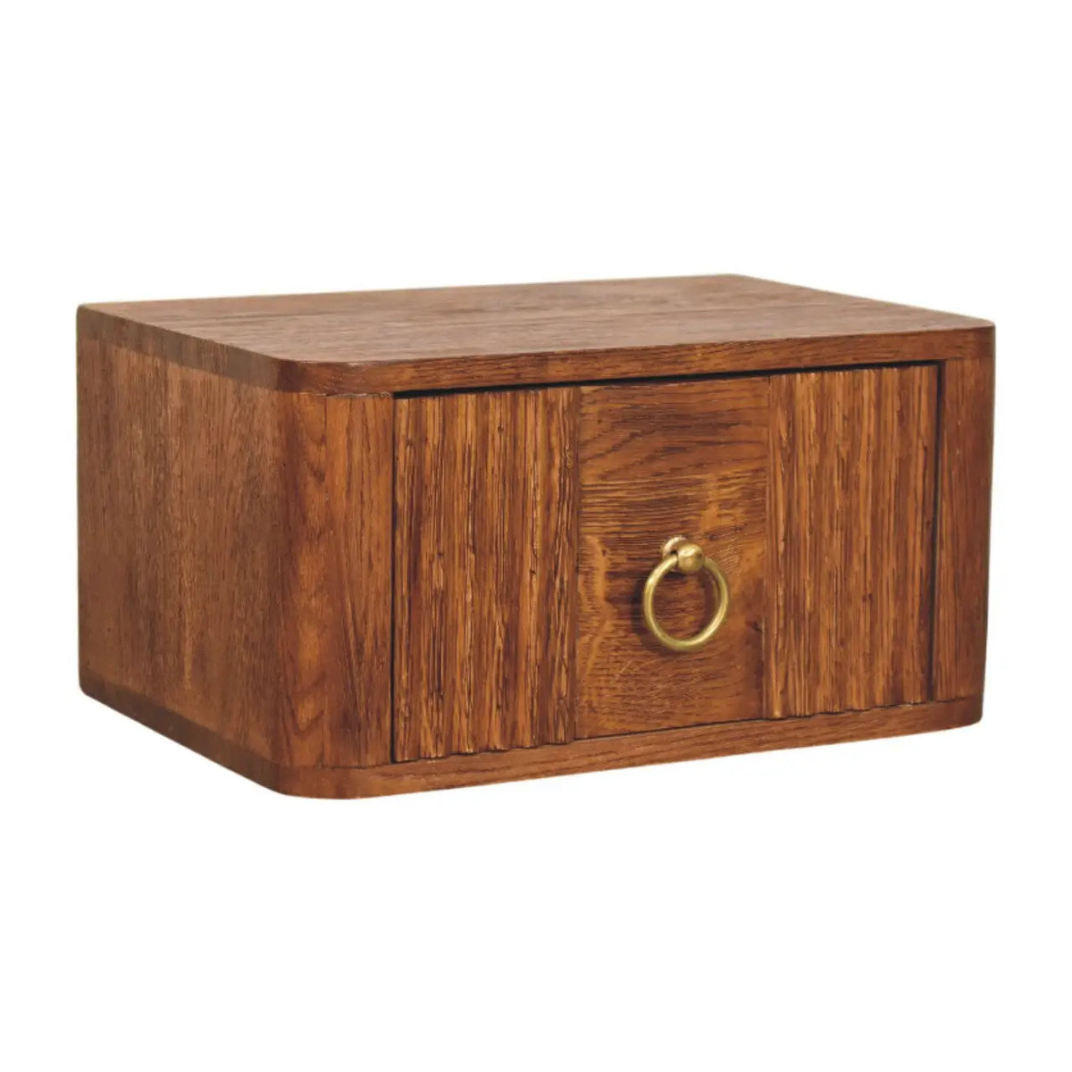 Aurelia Wall Mounted Bedside Table Nightstand Solid Mango Wood Bedroom