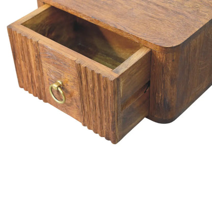Aurelia Wall Mounted Bedside Table Nightstand Solid Mango Wood Bedroom