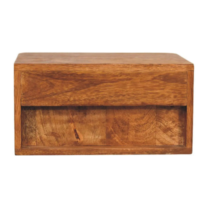 Aurelia Wall Mounted Bedside Table Nightstand Solid Mango Wood Bedroom