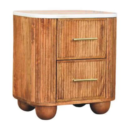Aurora Marble Bedside Table | Nightstand