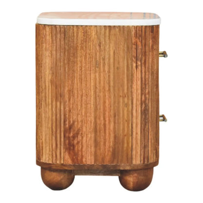 Aurora Marble Bedside Table | Nightstand