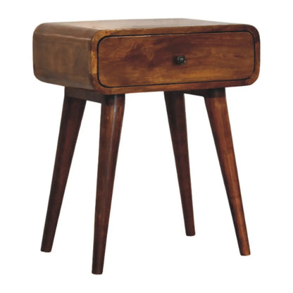 Avora Chestnut Nightstand with 1 Drawer | Bedside Table