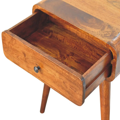 Avora Chestnut Nightstand with 1 Drawer | Bedside Table
