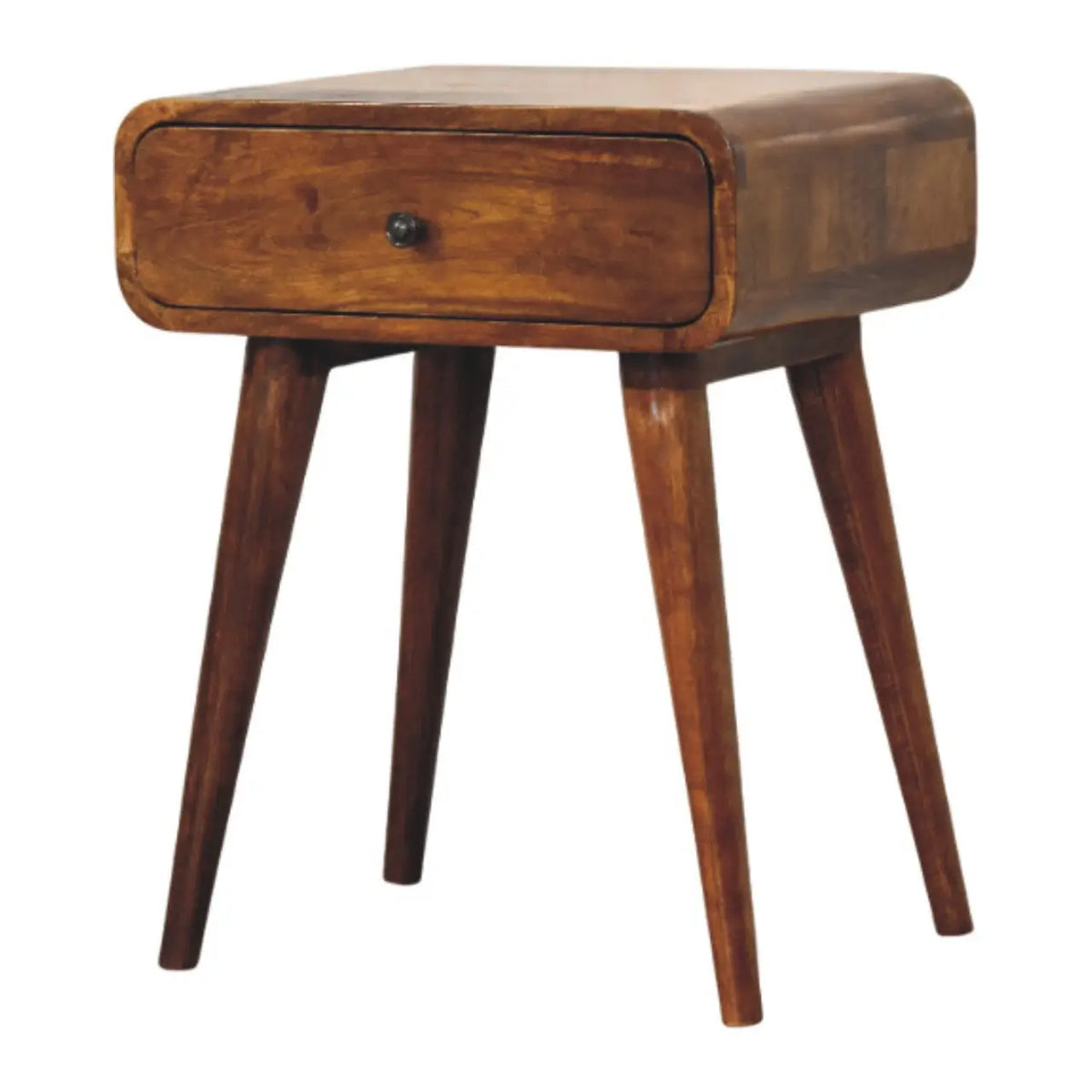 Avora Chestnut Nightstand with 1 Drawer | Bedside Table