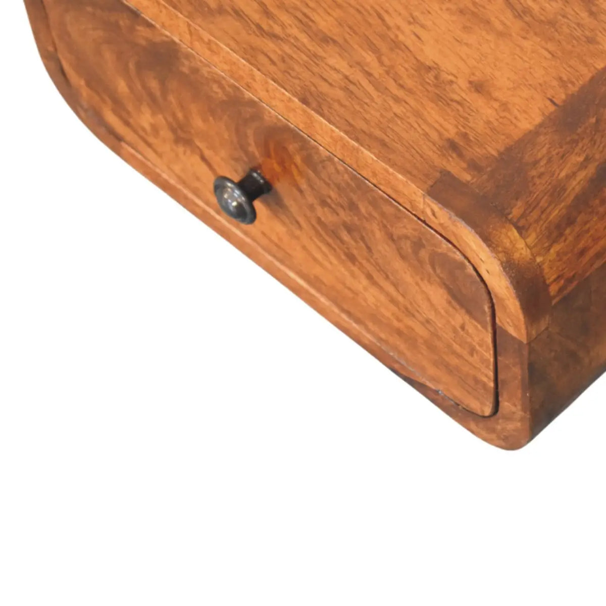 Avora Mini Wall Mounted Chestnut 1 Drawer Nightstand | Bedside Table