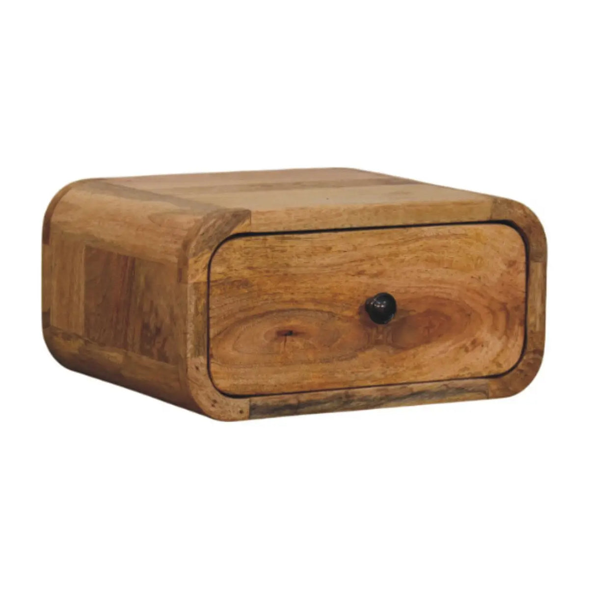Avora Mini Wall Mounted Oak-ish 1 Drawer Nightstand | Bedside Table