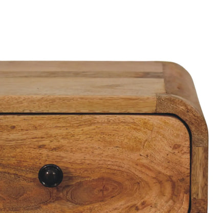Avora Mini Wall Mounted Oak-ish 1 Drawer Nightstand | Bedside Table