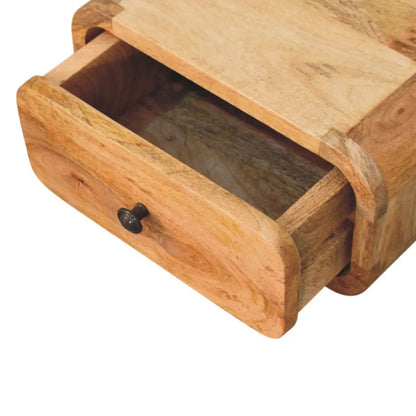 Avora Mini Wall Mounted Oak-ish 1 Drawer Nightstand | Bedside Table