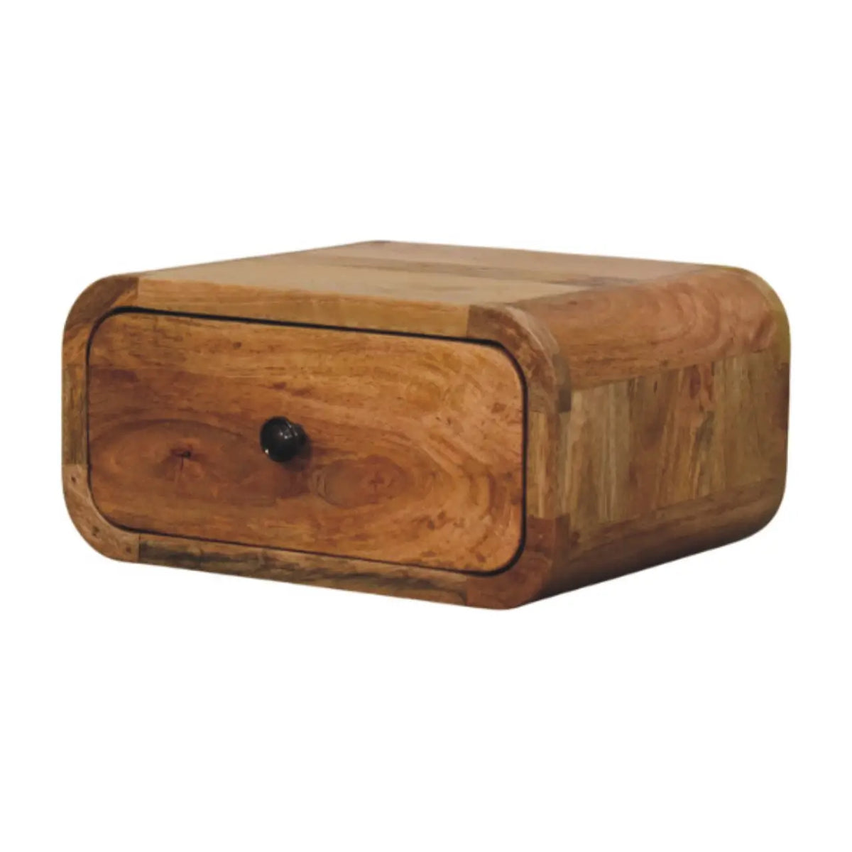 Avora Mini Wall Mounted Oak-ish 1 Drawer Nightstand | Bedside Table