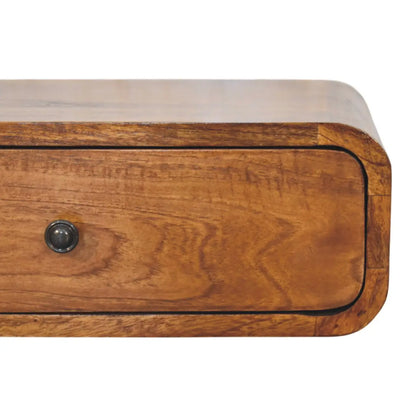 Avora Wall Mounted Chestnut 1 Drawer Nightstand | Bedside Table