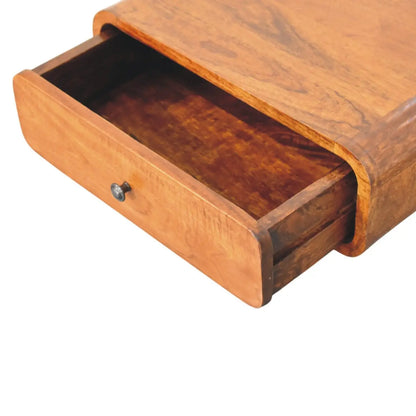 Avora Wall Mounted Chestnut 1 Drawer Nightstand | Bedside Table