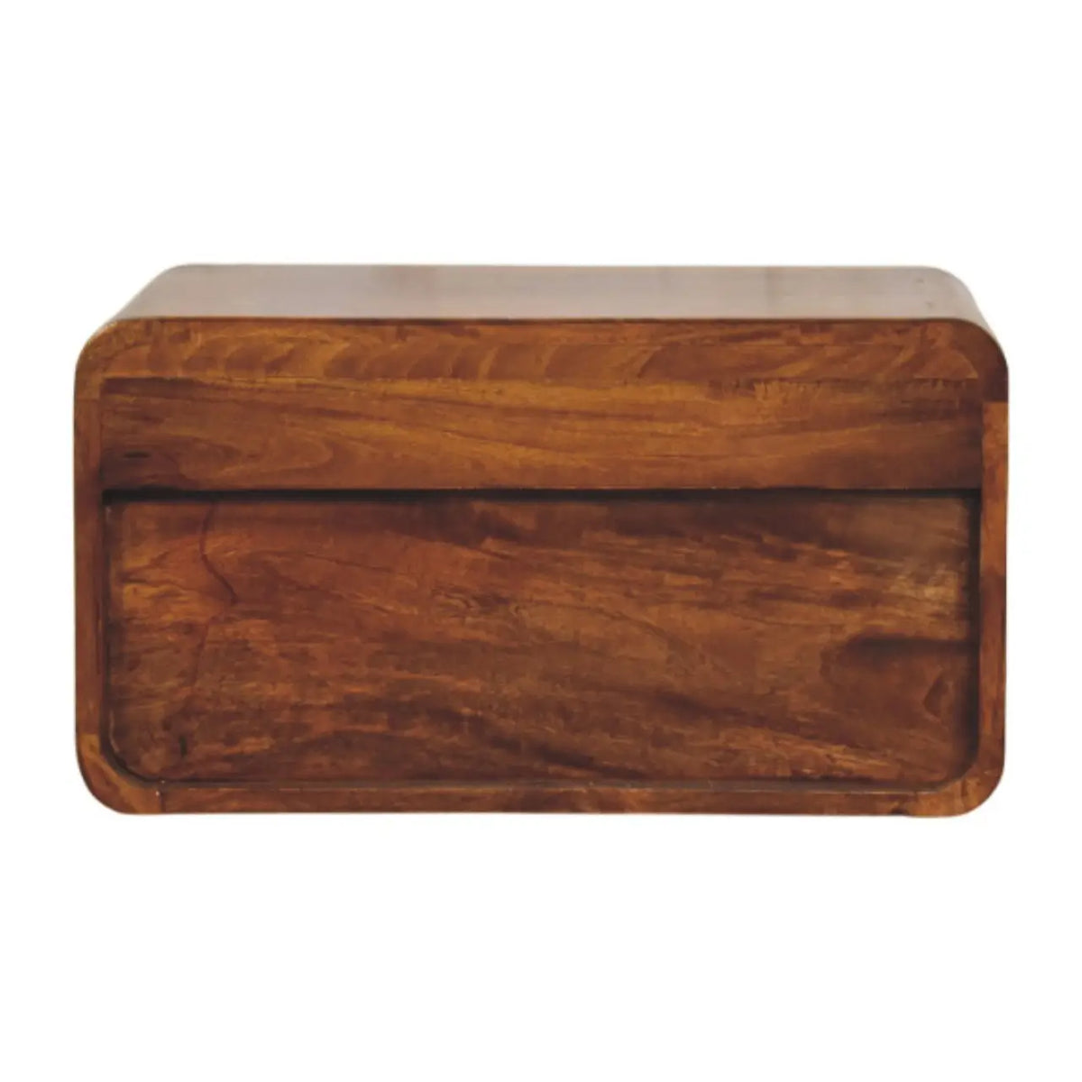Avora Wall Mounted Chestnut Nightstand | Bedside Table