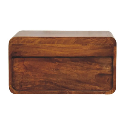 Avora Wall Mounted Chestnut Nightstand | Bedside Table