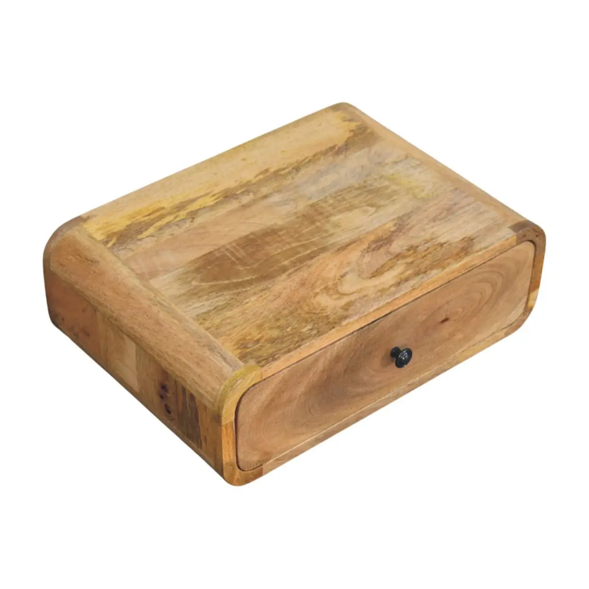 Avora Wall Mounted Oak-ish 1 Drawer Nightstand | Bedside Table