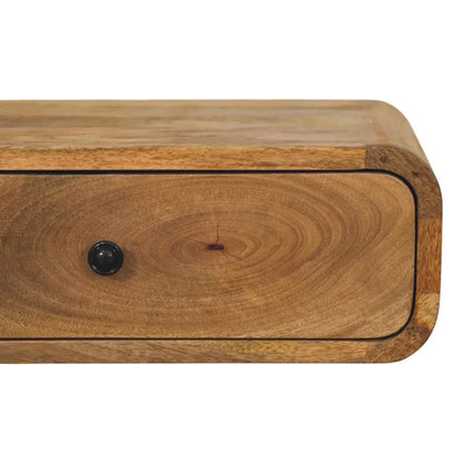 Avora Wall Mounted Oak-ish 1 Drawer Nightstand | Bedside Table