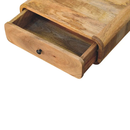 Avora Wall Mounted Oak-ish 1 Drawer Nightstand | Bedside Table