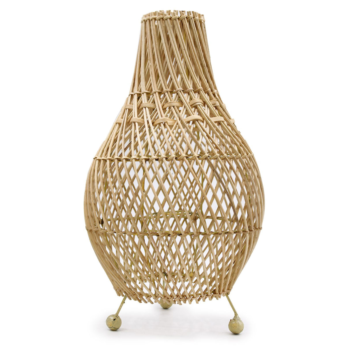 Handwoven Rattan Table Lamp – Natural