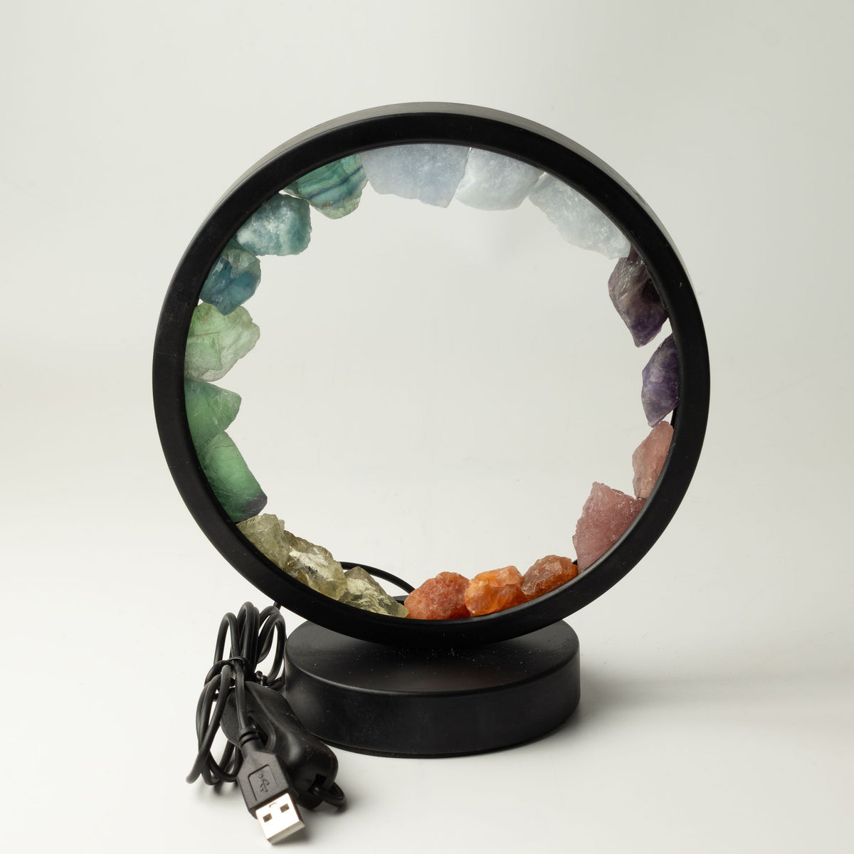Gemstone Halo Lamp – 7 Chakra Crystal Table Lamp