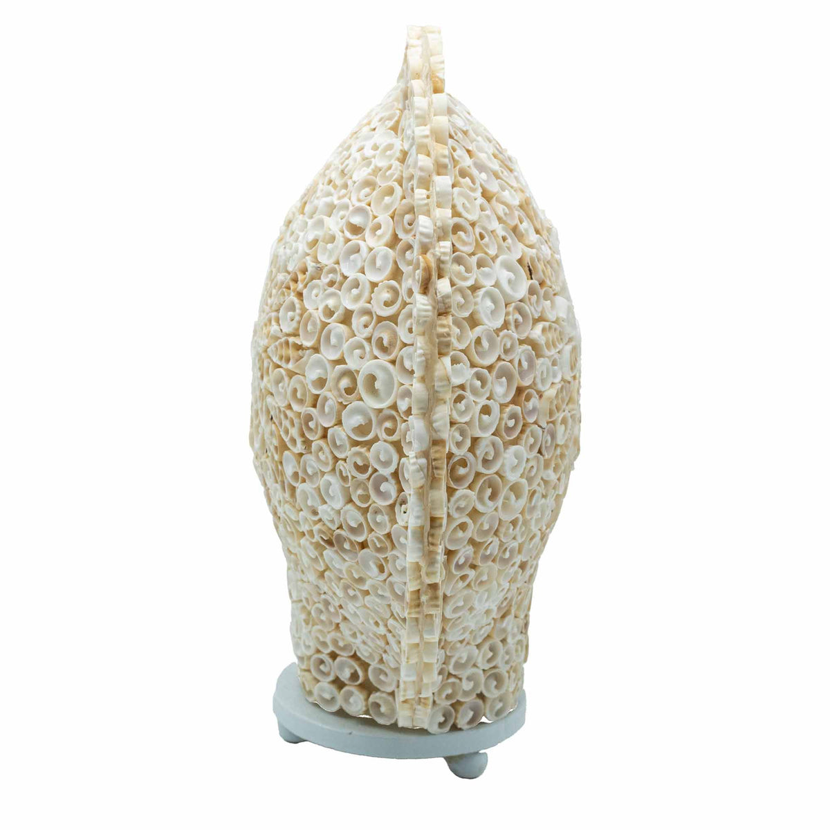Boho Seashell Table Lamp – Cut Art Shell Large Round