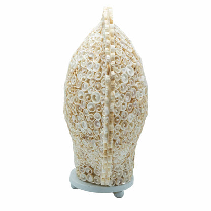 Boho Seashell Table Lamp – Cut Art Shell Large Round