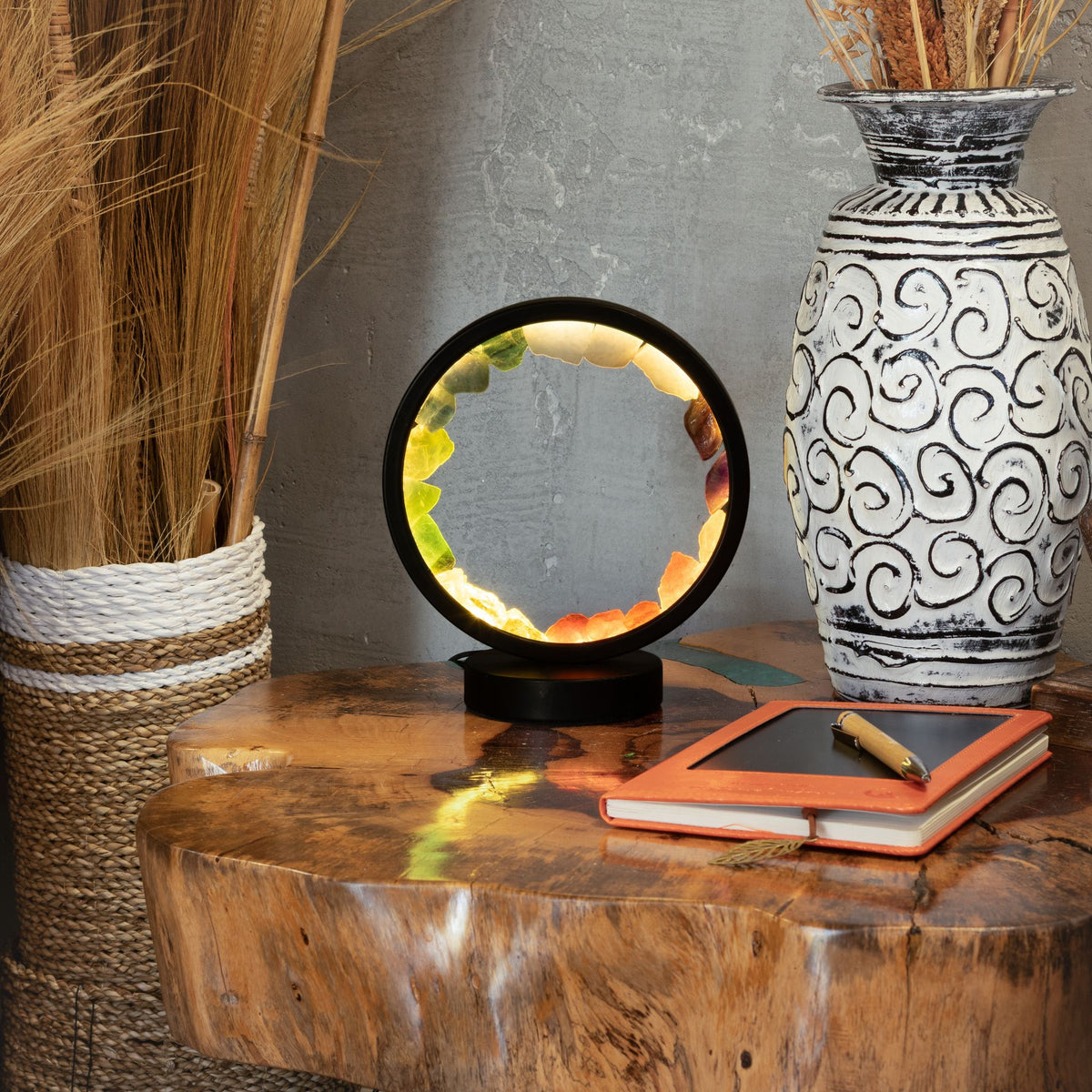 Gemstone Halo Lamp – 7 Chakra Crystal Table Lamp