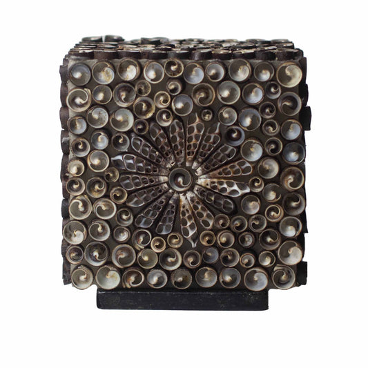 Boho Seashell Table Lamp – Chocolate Twist Square