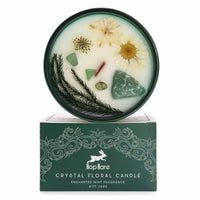 Crystal Floral Candle – Jade | Enchanted Mint