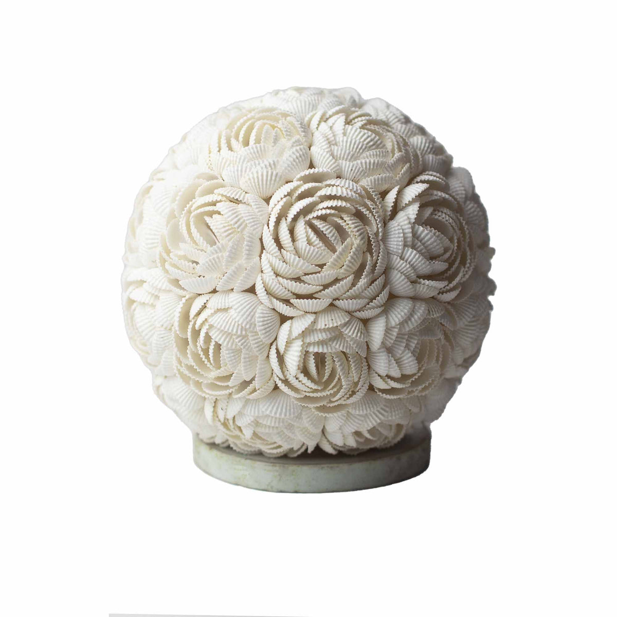 Boho Seashell Table Lamp – Rose Globe