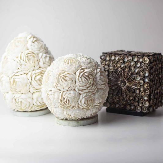 Boho Seashell Table Lamp – Chocolate Twist Square