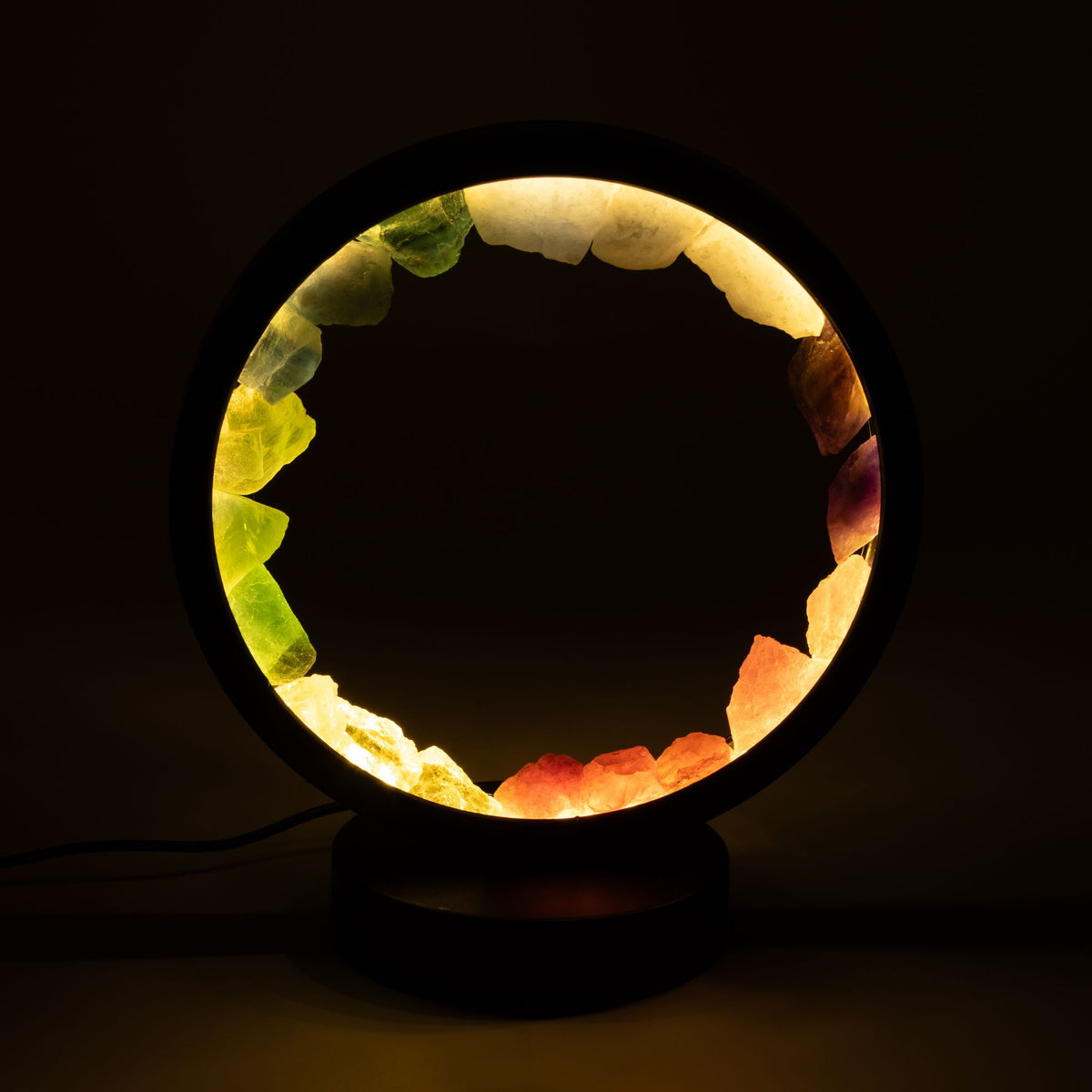 Gemstone Halo Lamp – 7 Chakra Crystal Table Lamp
