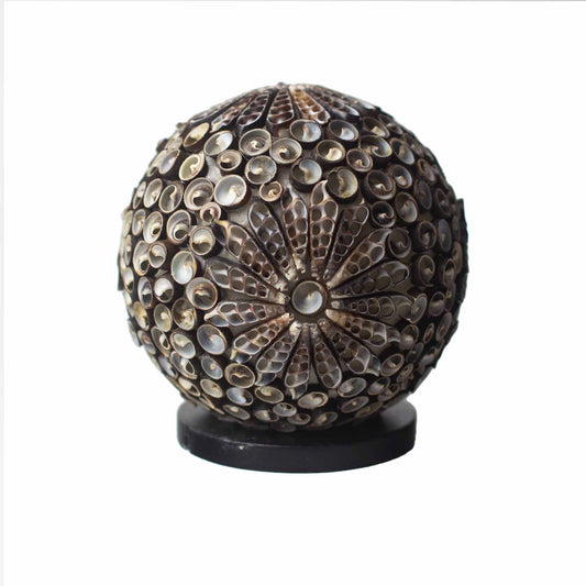 Boho Seashell Table Lamp – Chocolate Twist Globe