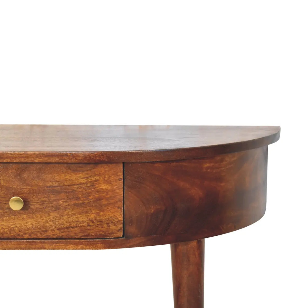 Backless Wall Mounted Chestnut Console Table