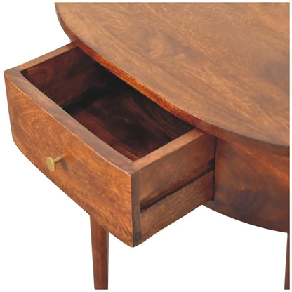 Backless Wall Mounted Chestnut Console Table