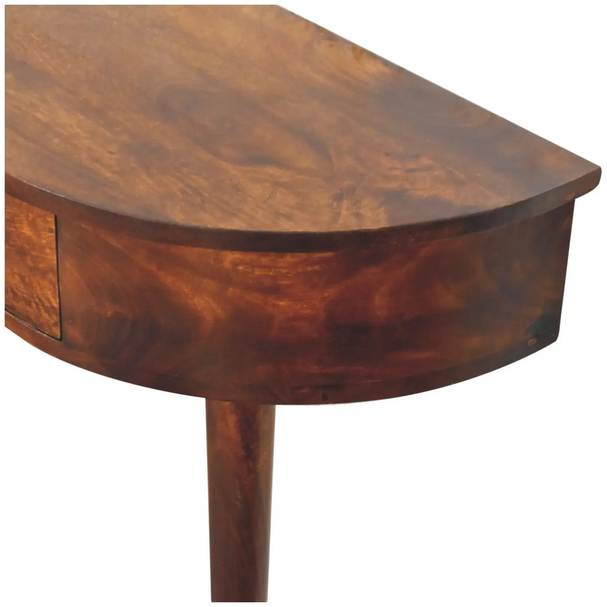 Backless Wall Mounted Chestnut Console Table