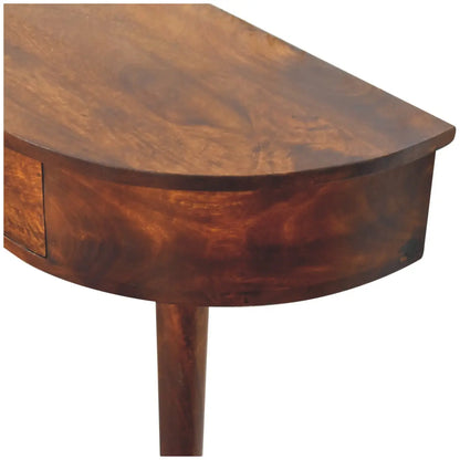 Backless Wall Mounted Chestnut Console Table