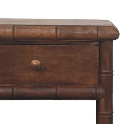 Bamboo Carved Bedside Table | Nightstand
