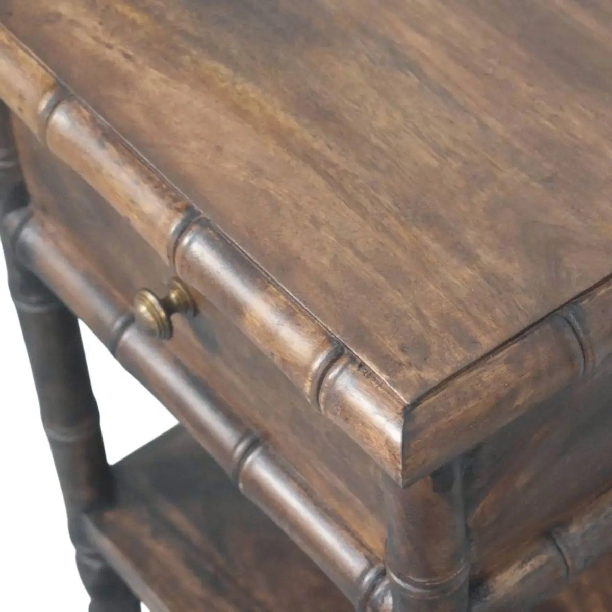 Bamboo Carved Bedside Table | Nightstand