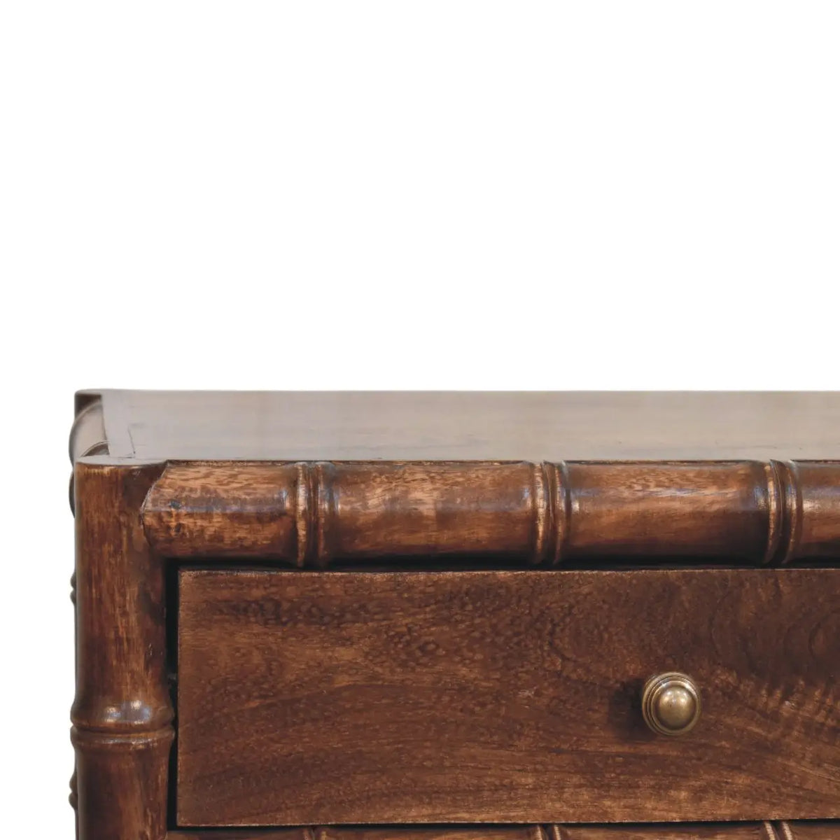 Bamboo Frame Nightstand in Roasted Almond | Bedside Table