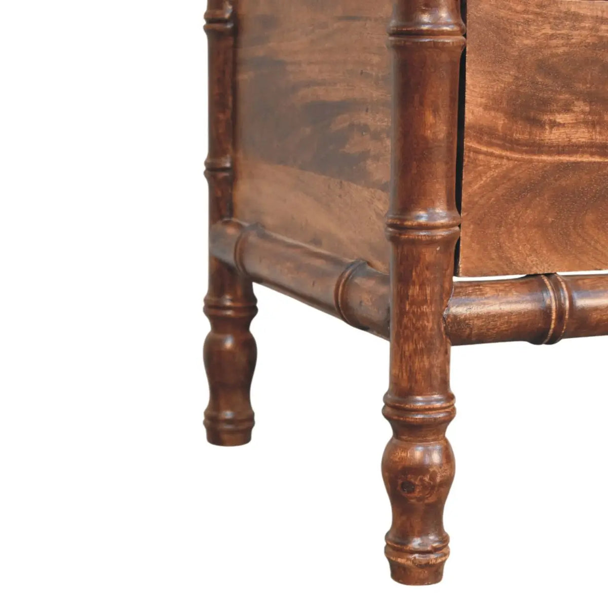 Bamboo Frame Nightstand in Roasted Almond | Bedside Table